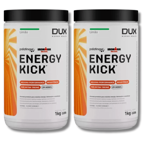 KIT 2 Energy Kick SEM CAFEÍNA Dux Nutrition Sabor:Limão