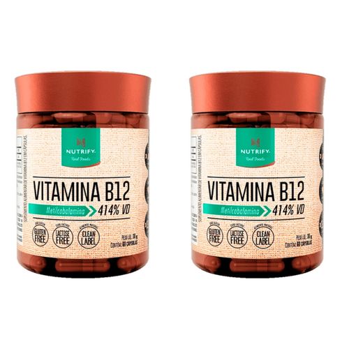 Kit 2 Tryptophan 190mg Aminoácidos L-Triptofano 60 Caps Nutrify Sem Sabor