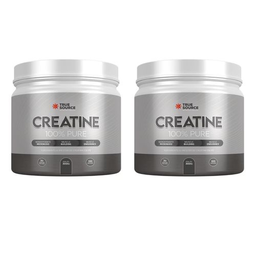 Kit 2 True Creatine 100% Pure Creatina Monohidratada 300g TrueSource Sem Sabor