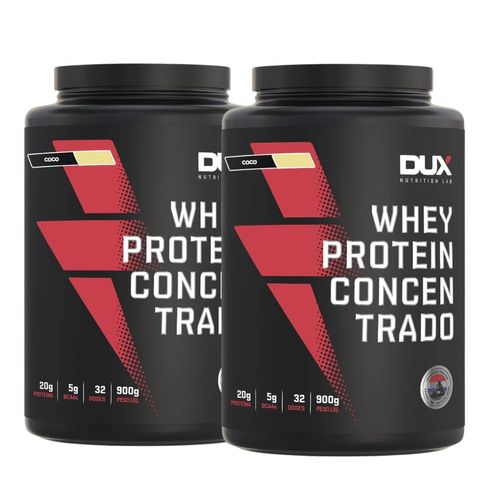 Kit 2 Whey Protein Concentrado BCAA TodosSabore 900g Dux Nutrition Coco Kit 2 Whey Protein Concentrado BCAA TodosSabore 900g Dux Nutrition Coco