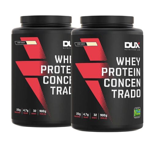 Kit 2 Whey Protein Concentrado BCAA TodosSabore 900g Dux Nutrition Neutro