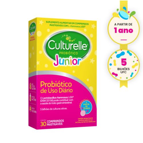 Culturelle Júnior Probiótico 30 cpr mastigáveis