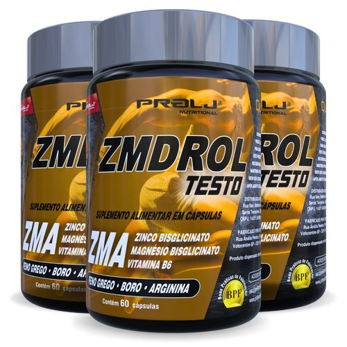 KIT 3 ZMDROL TESTO 180 CÁPSULAS PROLJ NUTRITIONAL ZMDROL TESTO 180 CÁPSULAS KIT 3