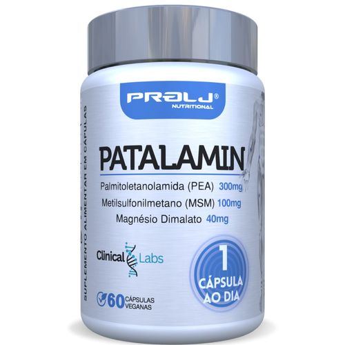 Patalamin (PEA) Palmitoletanolamida, (MSM) Metilsulfonilmetano e Magnésio Dimalato 500mg 60 cápsulas Prolj Nutritional PATALAMIN 500MG 60 CÁPSULAS