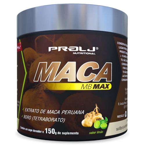 MB MAX MACA PERUANA + BORO 150g SABOR LIMÃO PROLJ NUTRITIONAL MACA PERUANA MBMAX + BORO 150g SABOR LIMÃO