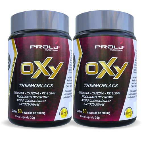 Kit com 2 Oxy Thermoblack Termogênico 1000mg na porção 120 cápsulas | Prolj Nutritional OXY THERMOBLACK 120 CAPSULAS KIT 2 Kit com 2 Oxy Thermoblack Termogênico 1000mg na porção 120 cápsulas | Prolj Nutritional OXY THERMOBLACK 120 CAPSULAS KIT 2