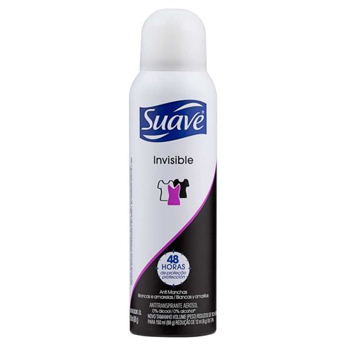 Kit c/9 Unidades de Desodorante Suave Feminino Invisible Aerossol 150ml