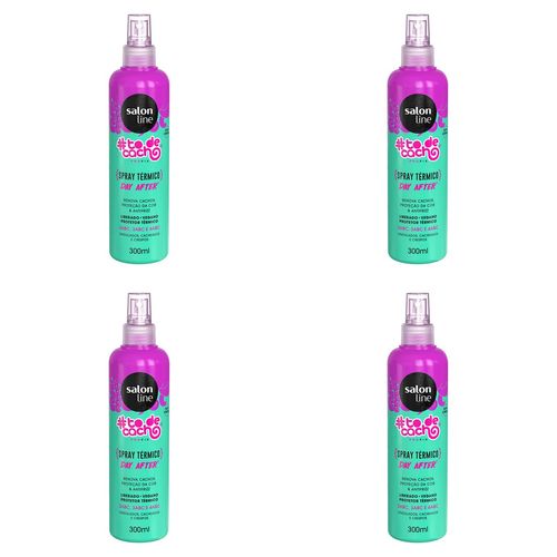 Kit c/4 Unidades de Salon Line Renova Cachos Spray Térmico 300ml