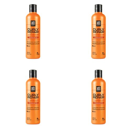 Kit c/4 Unidades de Shampoo Yamá Curly Repair 280ml