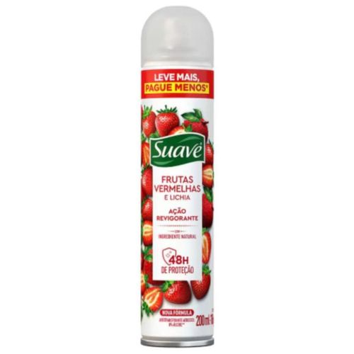 Kit c/4 Unidades de Desodorante Suave Aero Frutas Vermelhas 200ml