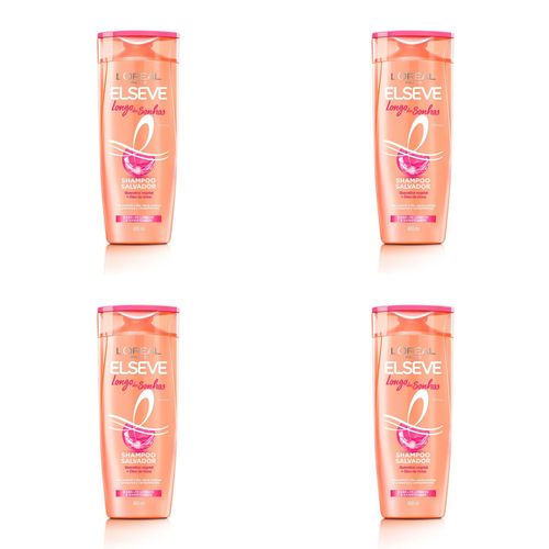 Kit c/4 Unidades de Loreal Shampoo Elseve Longo Dos Sonhos 400ml