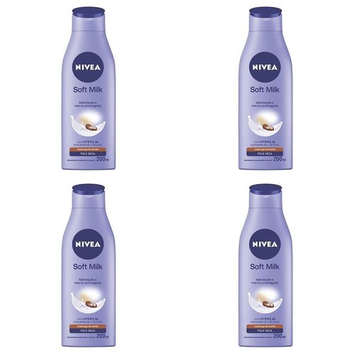Kit c/4 Unidades de Hidratante Desodorante Soft Milk 200ml