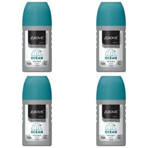 Kit c/4 Unidades de Desodorante Above Rollon Elements Ocean Men 50ml