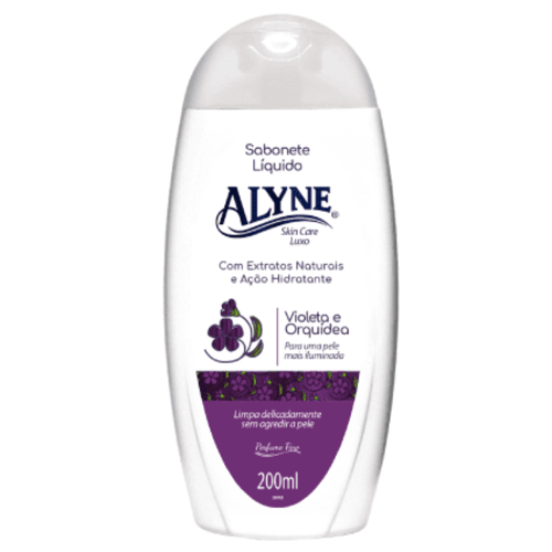 Kit c/9 Sabonete Líquido Alyne Violeta E Orquidea 200ml