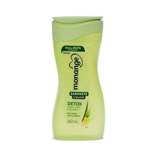 Kit c/9 Sabonete Liquido Monange 240ml Detox