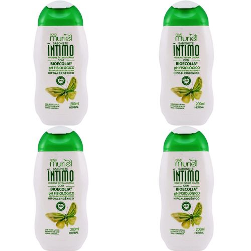 Kit c/4 Sabonetes Muriel Intimo Herbal 200ml cada