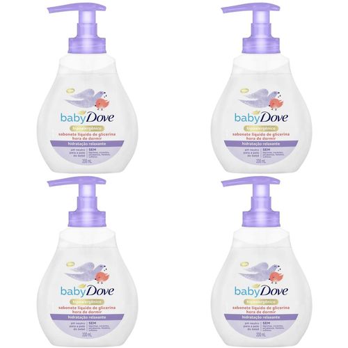 Kit c/4 Sabonetes Liquido Infantil Protex 200ml Lavanda