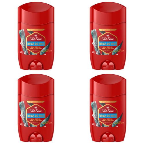 Kit c/4 Unidades de Desodorante Cleargel Old Spice Mar Profundo Gillette Simples 50g