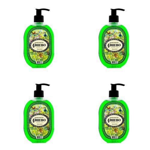Kit c/4 Sabonetes Liquido Phebo Odor De Rosas 320ml Amazonian