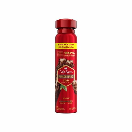 Kit c/4 Unidades de Desodorante Aerosol Jato Seco Old Spice Lenha 120g