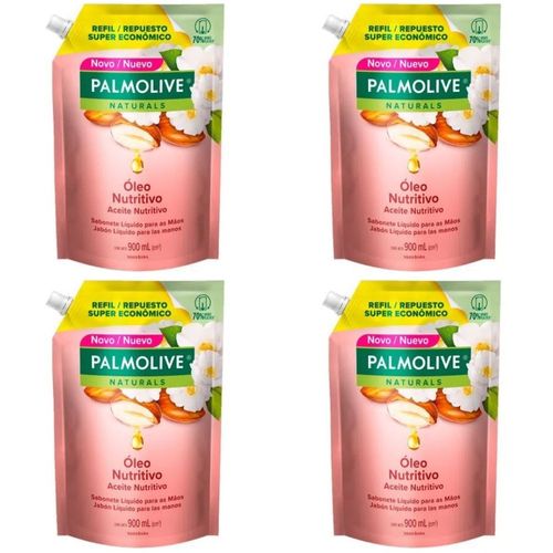 Kit c/4 Sabonetes Líquido Palmolive 900ml Refil