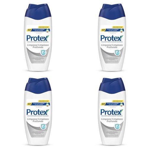 Kit c/4 Sabonetes Líquido Protex Limpeza Profunda 250ml
