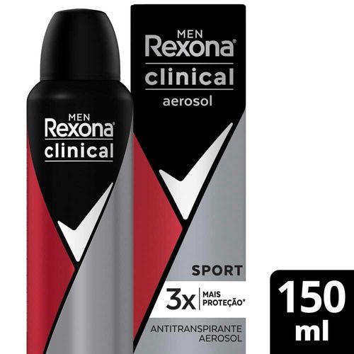 Kit c/4 Unidades de Desodorante Rexona Aero Clinical Sport 150ml