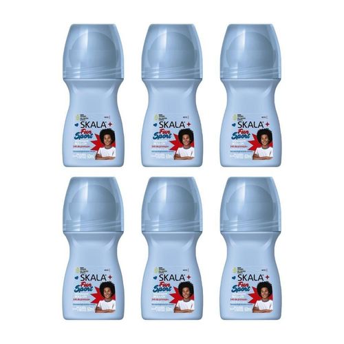 Kit c/6 Unidades de Desodorante Skala Kids Fun Sport Roll-On 60ml
