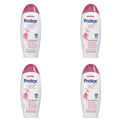 Kit c/4 Sabonete Íntimo Líquido Protex Delicate Care 40ml