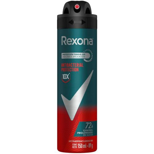 Kit c/4 Unidades de Desodorante Rexona Aero Men Antibacterial 150ml