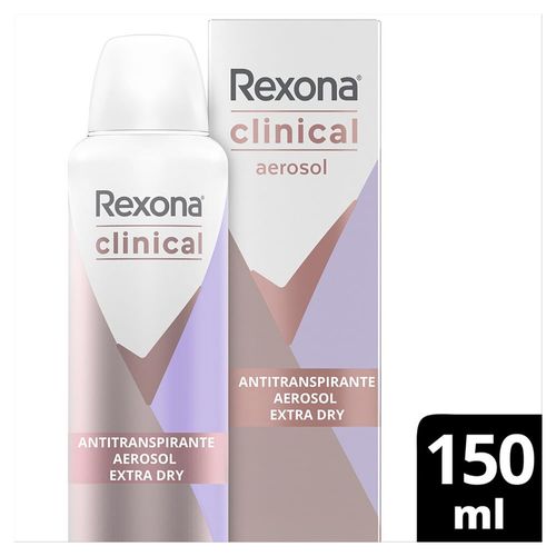 Kit c/4 Unidades de Desodorante Rexona Aero Clinical Extra Dry 150ml