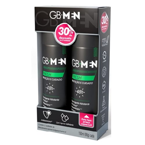 Kit c/2 Unidades de Kit Giovanna Baby Desodorante Aerosol Men Fresh 2 Unidades 150ml