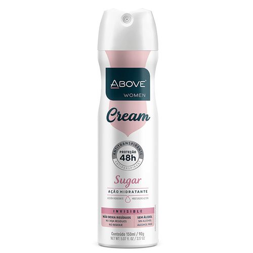 Kit c/2 Unidades de Above Women Desodorante Aerossol Cream Sugar 150ml