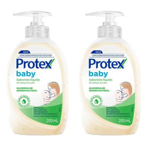 Kit c/2 Sabonetes Líquido Protex Baby Glicerinado 200ml