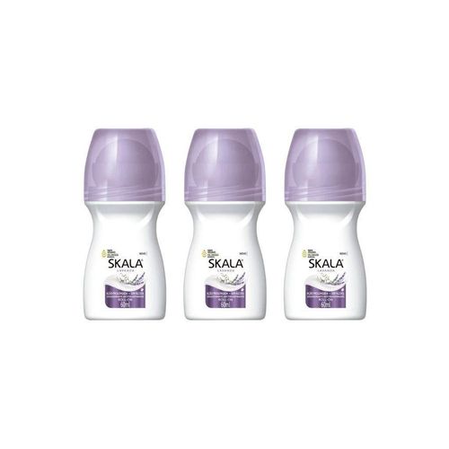 Kit c/3 Unidades de Desodorante Rollon Skala 60ml Lavanda