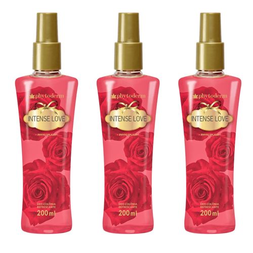 Kit c/3 Unidades de Desodorante Colonia Phyto Splash 200ml Intense Love
