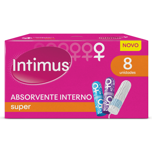 Kit c/4 Absorvente Interno Intimus Super 8 Unidades