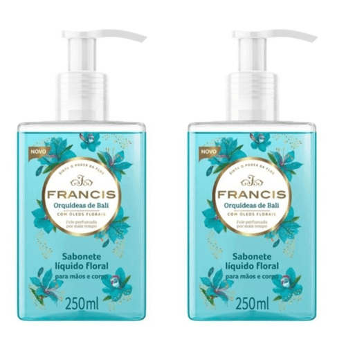Kit c/2 Sabonetes Liquido Francis Pump 250ml Azul