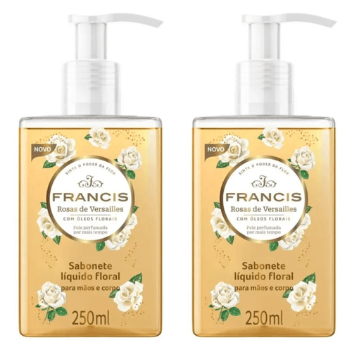 Kit c/2 Sabonetes Líquido Francis Pump 250ml Branco