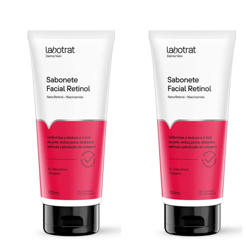 Kit c/2 Sabonetes Facial Retinol Dermo Skin 100Ml Labotrat