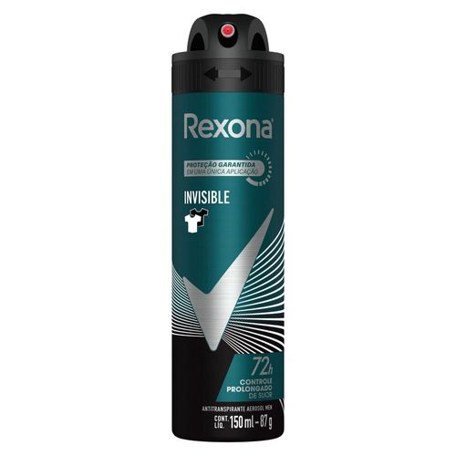 Kit c/2 Unidades de Desodorante Rexona Aero Men Invisible 150ml