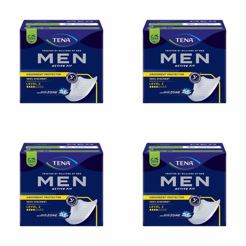 Kit c/4 Absorventes Tena Men Level 2 c/10 Unidades cada