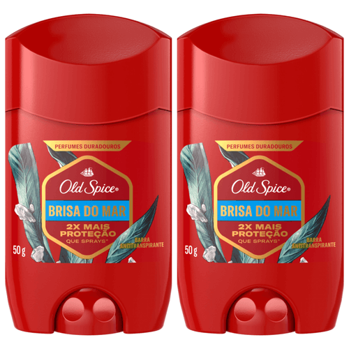 Kit c/2 Unidades de Desodorante Cleargel Old Spice Mar Profundo Gillette Simples 50g