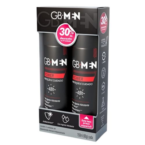 Kit c/2 Unidades de Desodorante Giovanna Baby Men Aero Power C/2 Unidades