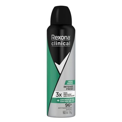 Kit c/2 Unidades de Desodorante Rexona Clinical Men Aerosol Intense Fresh 150ml