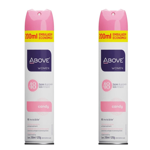 Kit c/2 Unidades de Desodorante Aerosol Above 200ml Clas Candy Kit c/2 Unidades de Desodorante Aerosol Above 200ml Clas Candy