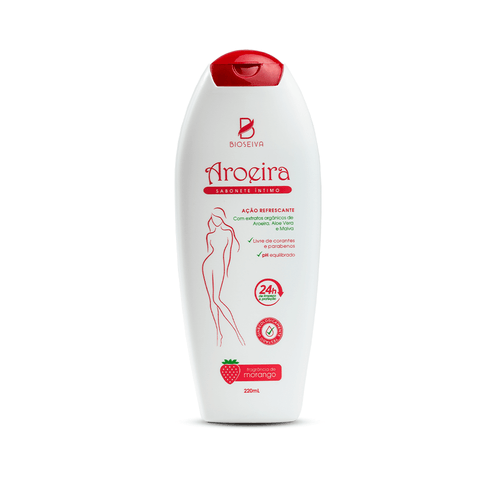 Kit c/2 Sabonete Íntimo de Aroeira Morango 220ml Bio Seiva
