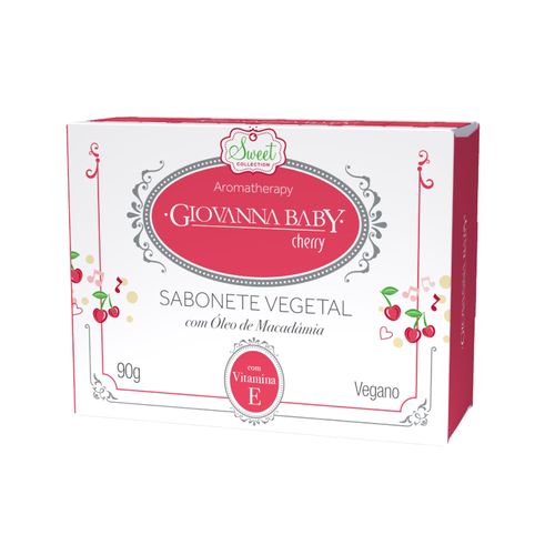 Kit c/2 Sabonete Giovanna Baby Vegetal Retangular 90g Cherry