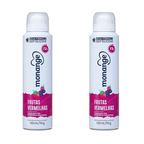 Kit c/2 Unidades de Desodorante Aero Monange 90g Frutas Vermelhas