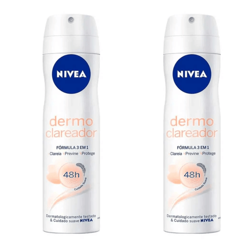 Kit c/2 Unidades de Desodorante Aerosol Nivea Dermo Clareador 150ml